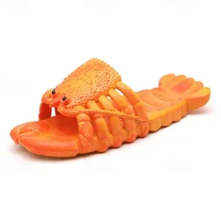 Shark Slippers Creativity Comfort Funny Lobster Slippers Big Size Slippers, Pool, Beach & Shower Shoes Casual Shoes Sandals for Men Women & Kids Summer Sandals