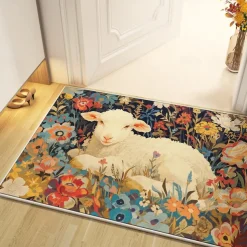 Sheep Doormat Kitchen Mat Floor Mat Non-Slip Area Rug Oil Proof Rug Indoor Outdoor Mat Bedroom Decor Bathroom Mat Entrance Rug