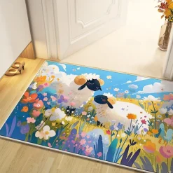 Sheep Doormat Kitchen Mat Floor Mat Non-Slip Area Rug Oil Proof Rug Indoor Outdoor Mat Bedroom Decor Bathroom Mat Entrance Rug