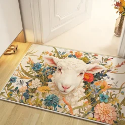 Sheep Doormat Kitchen Mat Floor Mat Non-Slip Area Rug Oil Proof Rug Indoor Outdoor Mat Bedroom Decor Bathroom Mat Entrance Rug