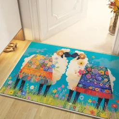 Sheep Doormat Kitchen Mat Floor Mat Non-Slip Area Rug Oil Proof Rug Indoor Outdoor Mat Bedroom Decor Bathroom Mat Entrance Rug