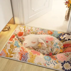 Sheep Doormat Kitchen Mat Floor Mat Non-Slip Area Rug Oil Proof Rug Indoor Outdoor Mat Bedroom Decor Bathroom Mat Entrance Rug