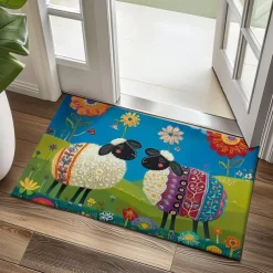 Sheeps Doormat Floor Mats Washable Rugs Kitchen Mat Non-Slip Oil Proof Rug Indoor Outdoor Mat Bedroom Decor Bathroom Mat Entrance Rug