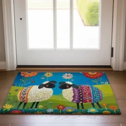 Sheeps Doormat Floor Mats Washable Rugs Kitchen Mat Non-Slip Oil Proof Rug Indoor Outdoor Mat Bedroom Decor Bathroom Mat Entrance Rug