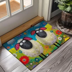 Sheeps Doormat Floor Mats Washable Rugs Kitchen Mat Non-Slip Oil Proof Rug Indoor Outdoor Mat Bedroom Decor Bathroom Mat Entrance Rug