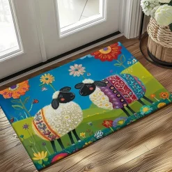 Sheeps Doormat Floor Mats Washable Rugs Kitchen Mat Non-Slip Oil Proof Rug Indoor Outdoor Mat Bedroom Decor Bathroom Mat Entrance Rug