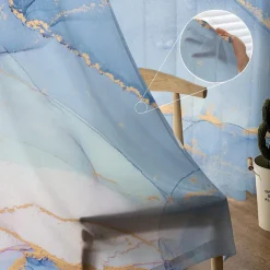 Sheer Curtain Panels Grommet/Eyelet Curtain Drapes For Living Room Bedroom, Farmhouse Curtain for Kitchen Balcony Door Window Treatments Room Darkening