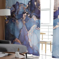 Sheer Curtain Panels Grommet/Eyelet Curtain Drapes For Living Room Bedroom, Farmhouse Curtain for Kitchen Balcony Door Window Treatments Room Darkening