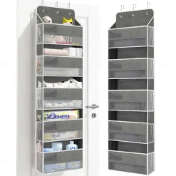 5-Shelf Over-the-Door Storage Organizer -Back to School Space-Saving Hanging Design with 10 Extra-Large Capacity Pockets - Perfect for Bedroom Bathroom Food Pantry and Home Storage