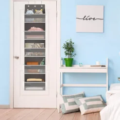 5-Shelf Over-the-Door Storage Organizer -Back to School Space-Saving Hanging Design with 10 Extra-Large Capacity Pockets - Perfect for Bedroom Bathroom Food Pantry and Home Storage