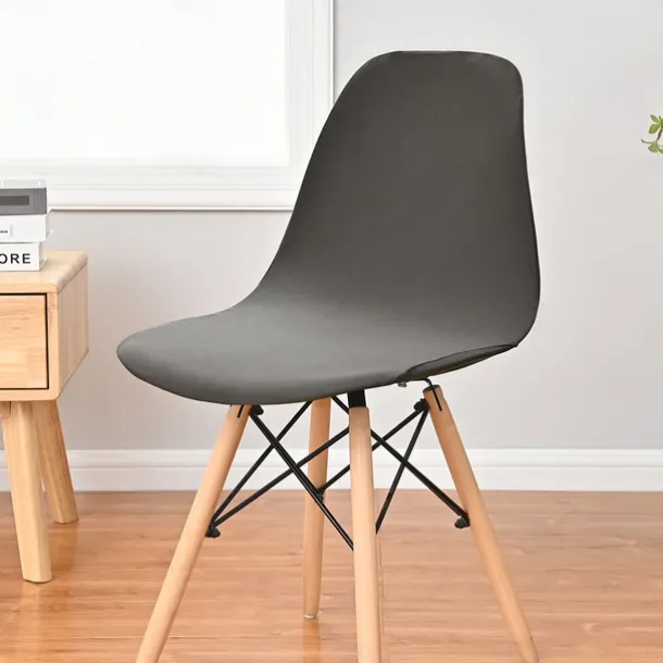 Shell Chair Cover Burgundy Mid Century Style for Kitchen Dining Room Chair Slipcovers Dining Chair Cover Parson Chair Slipcover Stretch Chair Covers for Dining Room