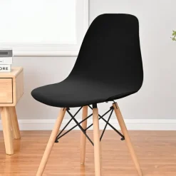 Shell Chair Cover Burgundy Mid Century Style for Kitchen Dining Room Chair Slipcovers Dining Chair Cover Parson Chair Slipcover Stretch Chair Covers for Dining Room