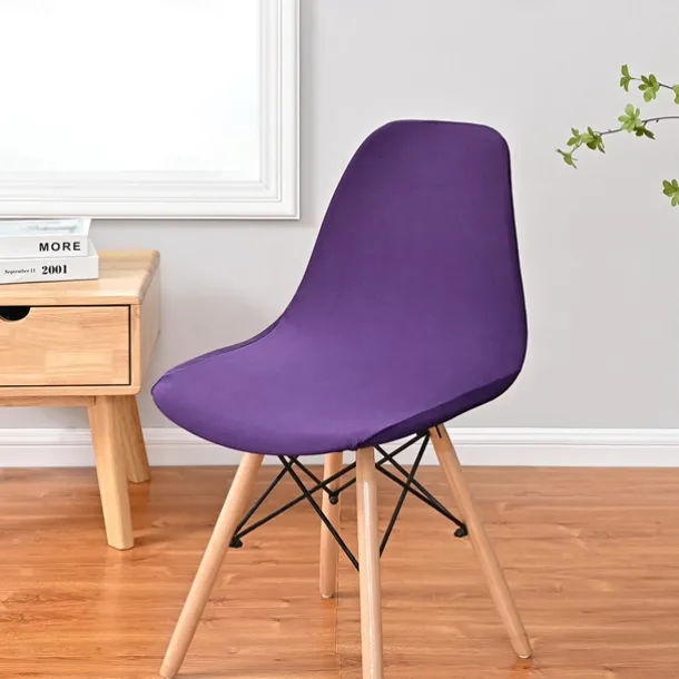 Shell Chair Cover Burgundy Mid Century Style for Kitchen Dining Room Chair Slipcovers Dining Chair Cover Parson Chair Slipcover Stretch Chair Covers for Dining Room