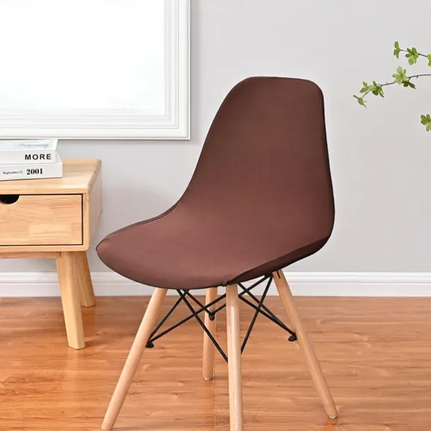 Shell Chair Cover Burgundy Mid Century Style for Kitchen Dining Room Chair Slipcovers Dining Chair Cover Parson Chair Slipcover Stretch Chair Covers for Dining Room