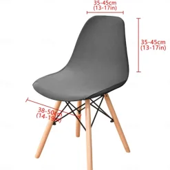 Shell Chair Cover Burgundy Mid Century Style for Kitchen Dining Room Chair Slipcovers Dining Chair Cover Parson Chair Slipcover Stretch Chair Covers for Dining Room