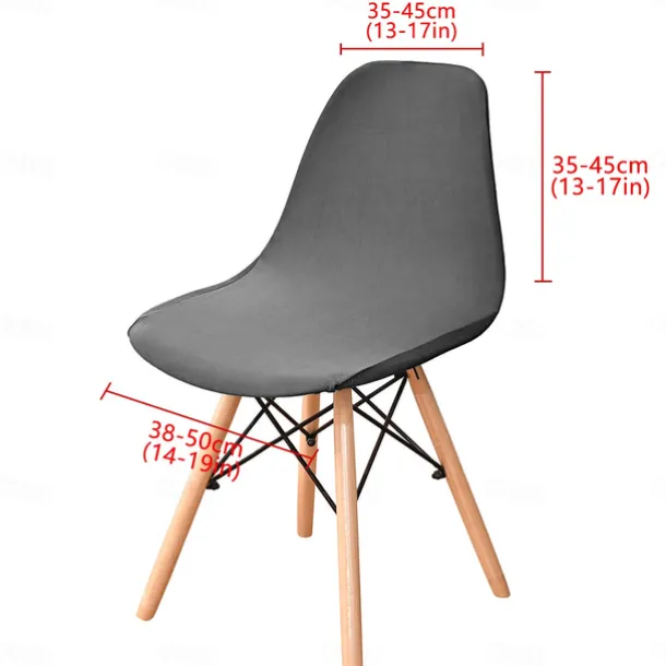 Shell Chair Cover Burgundy Mid Century Style for Kitchen Dining Room Chair Slipcovers Dining Chair Cover Parson Chair Slipcover Stretch Chair Covers for Dining Room