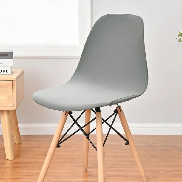 Shell Chair Cover Burgundy Mid Century Style for Kitchen Dining Room Chair Slipcovers Dining Chair Cover Parson Chair Slipcover Stretch Chair Covers for Dining Room