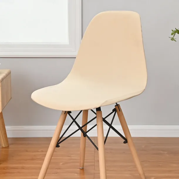 Shell Chair Cover Burgundy Mid Century Style for Kitchen Dining Room Chair Slipcovers Dining Chair Cover Parson Chair Slipcover Stretch Chair Covers for Dining Room