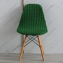 Shell Dining Chair Cover Set of 1,Mid Century Modern Style Seersucker Stretch High Back Dining Chair Cover for Kitchen Dining Room Side Chairs Removable Washable Lounge Armless Chair