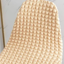 Shell Dining Chair Cover Set of 1,Mid Century Modern Style Seersucker Stretch High Back Dining Chair Cover for Kitchen Dining Room Side Chairs Removable Washable Lounge Armless Chair