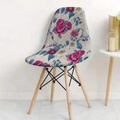 Shell Dining Chair Cover Mid Century High Back Dining Chair Cover Modern Style for Kitchen Dining Room Chair Slipcovers Dining Chair Cover