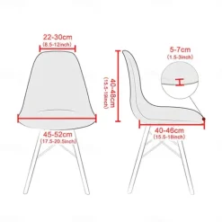 Shell Dining Chair Cover Mid Century High Back Dining Chair Cover Modern Style for Kitchen Dining Room Chair Slipcovers Dining Chair Cover