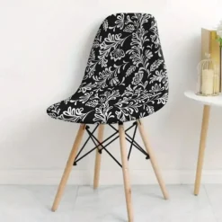 Shell Dining Chair Cover Mid Century High Back Dining Chair Cover Modern Style for Kitchen Dining Room Chair Slipcovers Dining Chair Cover