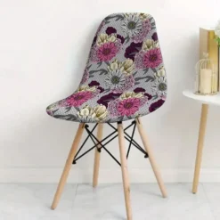 Shell Dining Chair Cover Mid Century High Back Dining Chair Cover Modern Style for Kitchen Dining Room Chair Slipcovers Dining Chair Cover