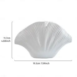 Shell-Shaped Decorative Vase, Resin Material, Solid Color Home Tabletop Decor, Flower Vase for Floral Hydroponics and Table Decoration