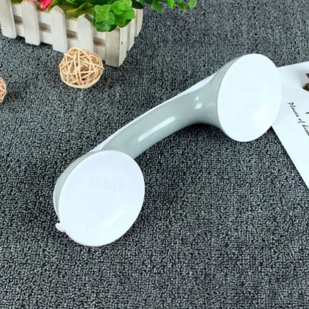 Shower Anti-Slip Grab Bar,Bathroom Strong Vacuum Suction Cup Handle Anti-slip Support Helping Grab Bar for elderly Safety Handrail Bath Shower Grab Bar