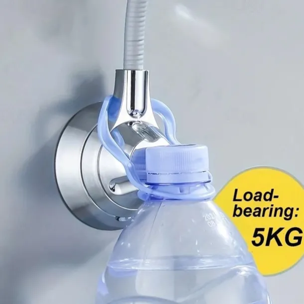 Shower Bracket, No-Punch Wall Mounted Shower Holder, 360° Rotating And Adjustable Handheld Shower Head Base, Strong Adhesive And Waterproof Bathroom Accessories