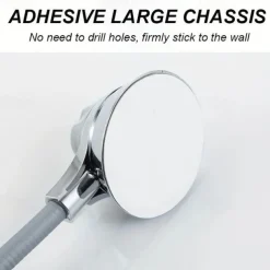 Shower Bracket, No-Punch Wall Mounted Shower Holder, 360° Rotating And Adjustable Handheld Shower Head Base, Strong Adhesive And Waterproof Bathroom Accessories