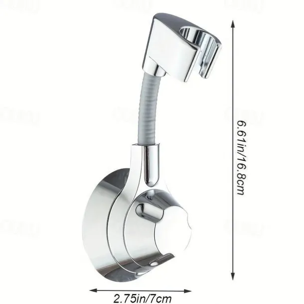 Shower Bracket, No-Punch Wall Mounted Shower Holder, 360° Rotating And Adjustable Handheld Shower Head Base, Strong Adhesive And Waterproof Bathroom Accessories
