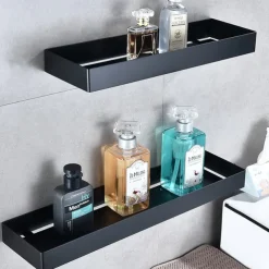 Shower Caddy 304 Stainless Steel Bathroom Shelf,Black New Design Creative Contemporary Modern Bathroom Storage Rack