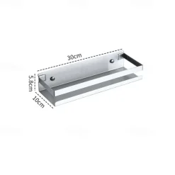 Shower Caddy Bathroom Kitchen Storage Rack Wall Hanging 304 Stainless Steel Storage Rack Bathroom Kitchen Supplies Multifunctional Storage Rack