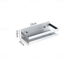 Shower Caddy Bathroom Kitchen Storage Rack Wall Hanging 304 Stainless Steel Storage Rack Bathroom Kitchen Supplies Multifunctional Storage Rack