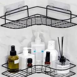 Shower Caddy Bathroom Shelf Bathroom Kitchen No Punching Triangle Storage Rack, Bathroom Accessories