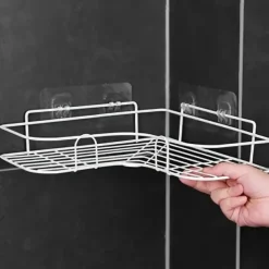 Shower Caddy Bathroom Shelf Bathroom Kitchen No Punching Triangle Storage Rack, Bathroom Accessories