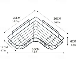 Shower Caddy Bathroom Shelf Bathroom Kitchen No Punching Triangle Storage Rack, Bathroom Accessories