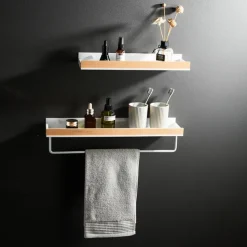 Shower Caddy Bathroom Shelves Wall Mounted Beech Space Aluminum Shower Shelf Storage Organizer Rack Bathroom Kitchen Bathroom Hardware Pendant Shower Rack Corner Shelf 1pc