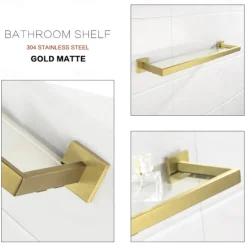 Shower Caddy Bathroom Shelf Adorable Creative Contemporary Modern Stainless Steel Tempered Glass Metal 1PC - Bathroom Wall Mounted