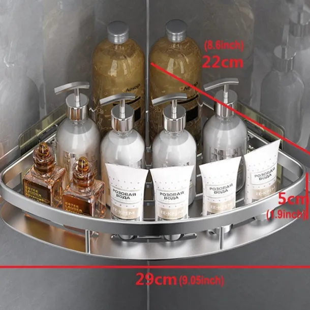 Shower Caddy Corner Shower Caddy,Triangle Towel Shower Storage Rack Corner Shelves Wall Mounted Shampoo Holder No Drill Adhesive Bathroom Shelf Organizer
