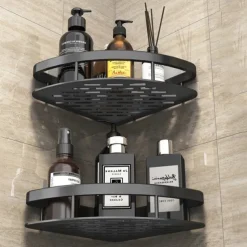 Shower Caddy Corner Shower Caddy,Triangle Towel Shower Storage Rack Corner Shelves Wall Mounted Shampoo Holder No Drill Adhesive Bathroom Shelf Organizer