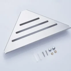 Shower Caddy Multifunction Bathroom Triangle Shelf Wall Mounted Stainless Steel 1 Pack Corner Storage Shelf for Bathroom Toilet and Kitchen