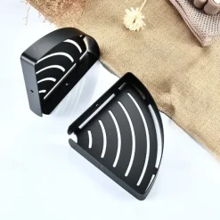 Shower Caddy Shower Shelf Corner,Stainless Steel Shower Shelves Wall Mounted Shower Caddy Storage Basket Bathroom Kitchen Organizer, 2 Tier(Black/Silver)