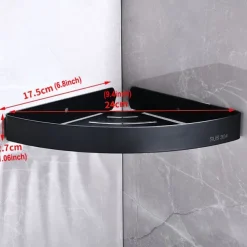 Shower Caddy Shower Shelf Corner,Stainless Steel Shower Shelves Wall Mounted Shower Caddy Storage Basket Bathroom Kitchen Organizer, 2 Tier(Black/Silver)