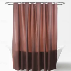 Shower Curtain PEVA Waterproof Mildew Resistant Bathroom Curtains with Hooks Easy Installation Quick-Drying 180cm*180cm(70