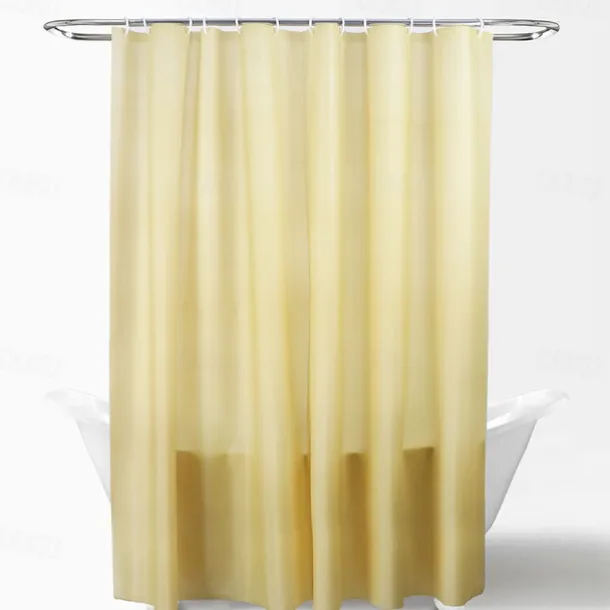 Shower Curtain PEVA Waterproof Mildew Resistant Bathroom Curtains with Hooks Easy Installation Quick-Drying 180cm*180cm(70"*70") White Blue