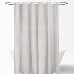 Shower Curtain PEVA Waterproof Mildew Resistant Bathroom Curtains with Hooks Easy Installation Quick-Drying 180cm*180cm(70