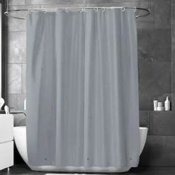 Shower Curtain PEVA Waterproof Mould Proof&Mildew Resistant Bathroom Curtains with Hooks Easy Installation Quick-Drying 180cm*180cm(70"*70")